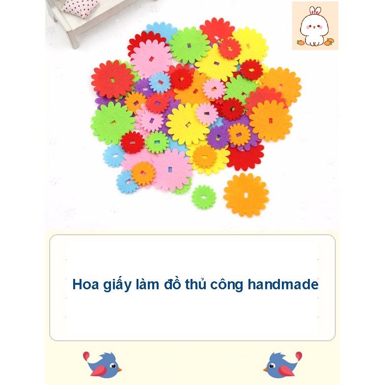 Túi hoa giấy 40 hoa nhiều màu sắc để làm đồ thủ công handmade