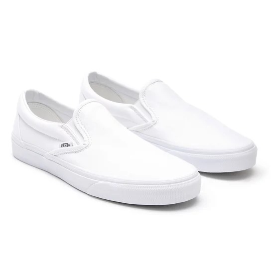 Giày sneaker Vans full trắng Classic Slip On - VN000EYEW00 Giày lười tiện lợi