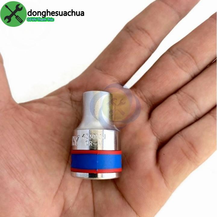 Tuýp 10mm 1/2 Kingtony 433010M 12 cạnh màu trắng dài 38mm