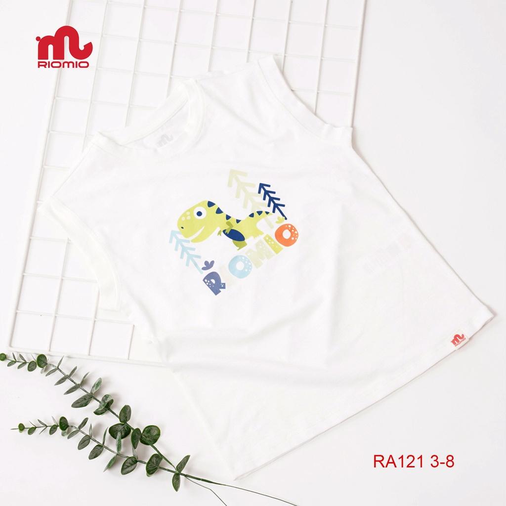 Áo thun bé trai chính hãng Riomio chất liệu 100% cotton mềm mịn, thấm hút in hình khủng long - RA121
