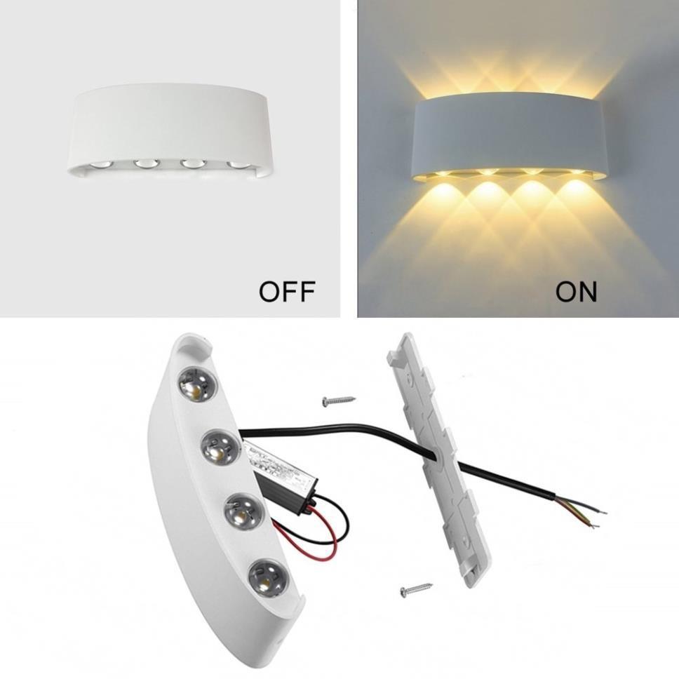 Đèn Hắt Tường Led Chiếu Sáng 2 Đầu Ánh Sáng Vàng