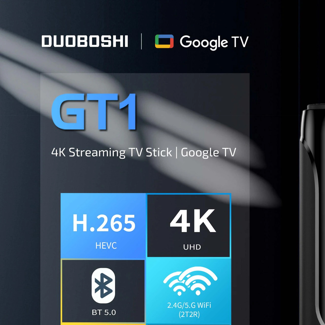 Thiết bị phát trực tuyến DUOBOSHI GT11 4K HDMI kết nối không dây wifi băng tần kép, bluetooth - hàng nhập khẩu