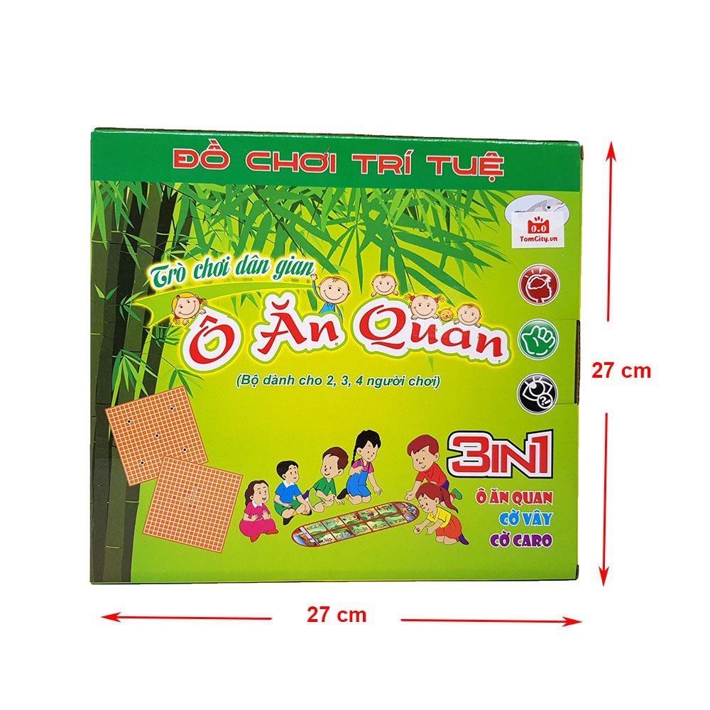 Đồ Chơi Trí Tuệ 3 in 1 - Ô Ăn Quan - Cờ Vây - Cờ Caro - Trò Chơi Dân Gian