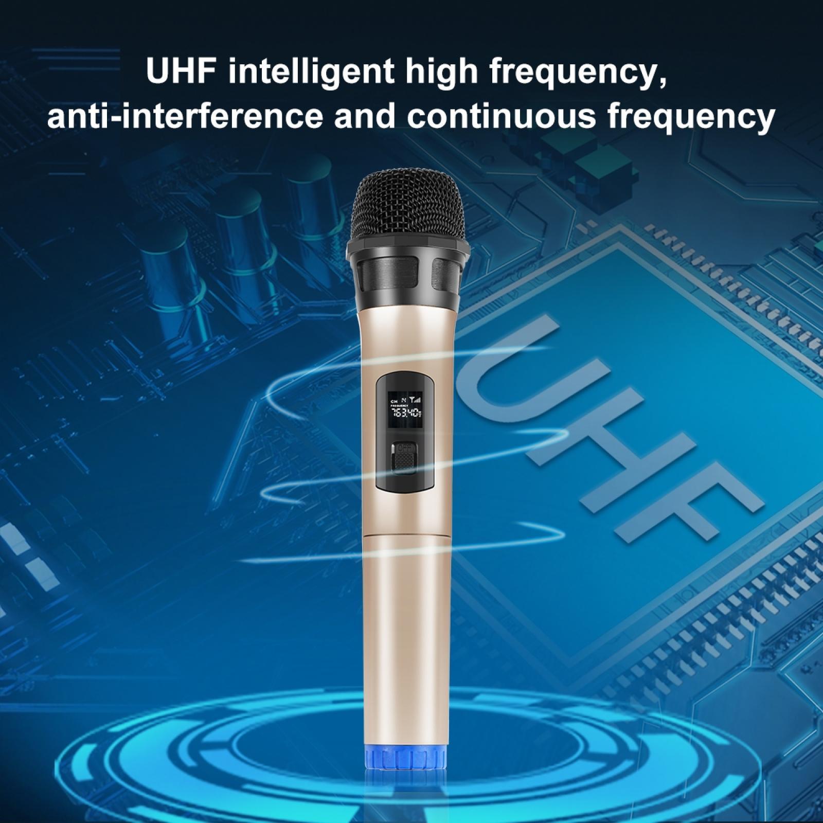 UHF Metal Dynamic Handheld Karaoke Mic for Camera Karaoke Machine Singing