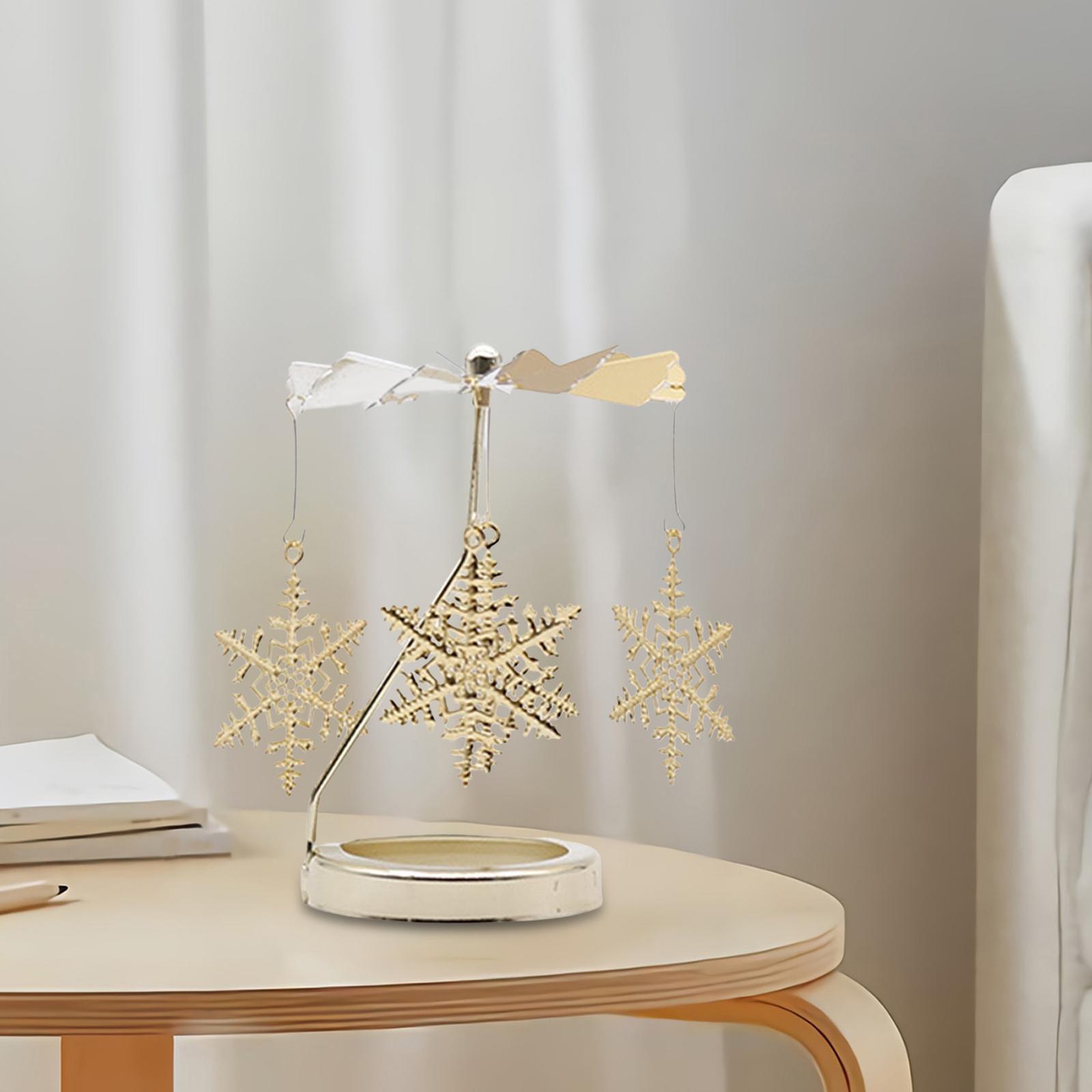 Spinning Tea Light Candle Holder Candle Ornament Rotating Candlestick 2x