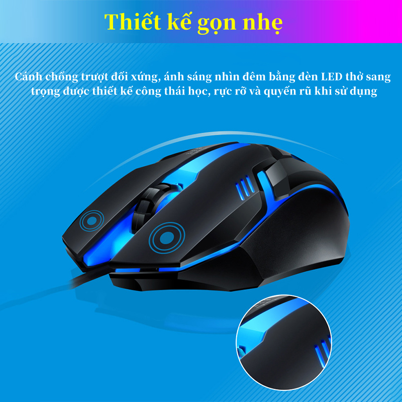 Bộ Bàn Phím Chuột Máy Tính Có Dây RGB Có LED 7 Màu, Bàn Phím Văn Phòng Và Bộ Chuột, Bàn Phím Có Dây RGB, Chuột Có Dây
