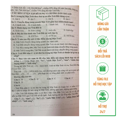 Sách - Hướng dẫn trả lời câu hỏi và bài tập Địa lí lớp 6 (Chân trời sáng tạo)