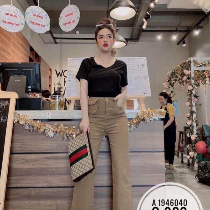 ÁO GAP CỔ TIM CHẤT COSTON CUỘN GIẤY