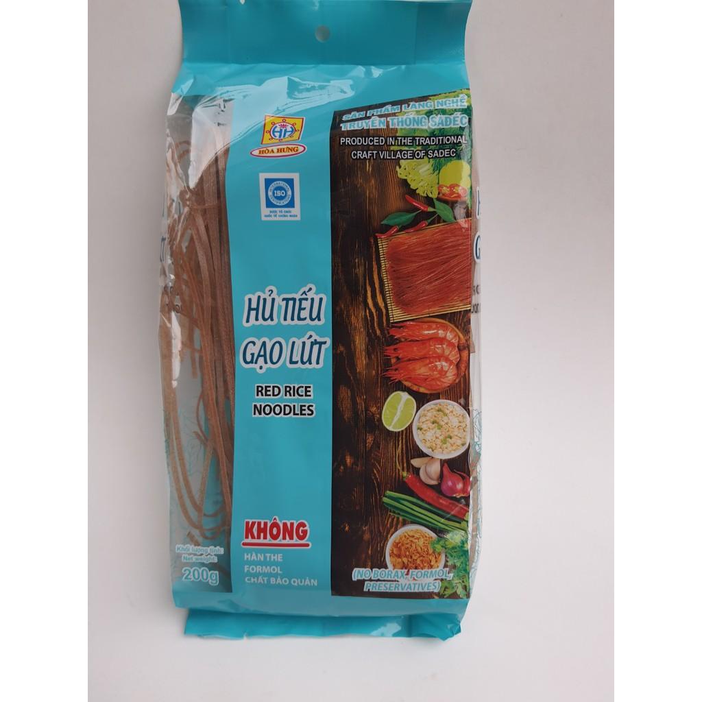 Hủ tiếu gạo lứt khô HOÀ HƯNG Sa Đéc 200g, hủ tiếu gạo lức thực dưỡng, Eatclean
