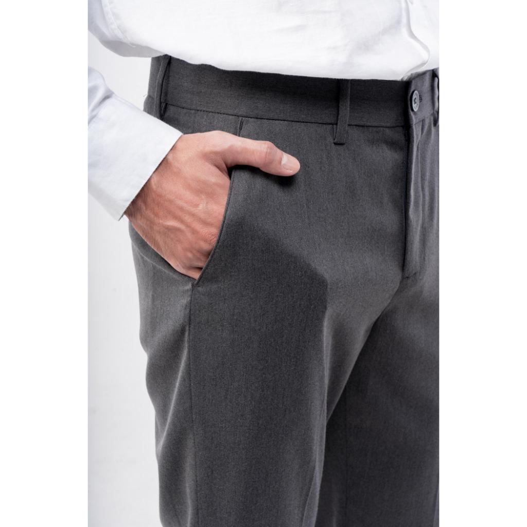 Quần Vải Nam Form Slim Crop vải mềm - 10F21PFO002CR1 | LASTORE MENSWEAR
