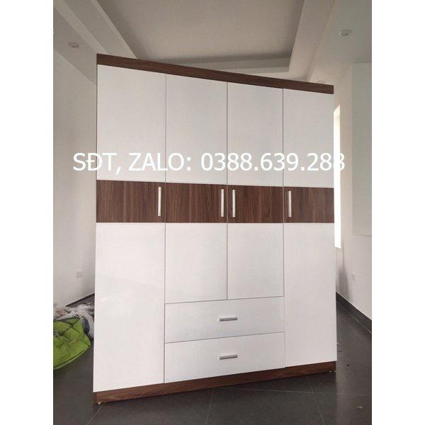 Tủ 4 cánh gỗ MDF