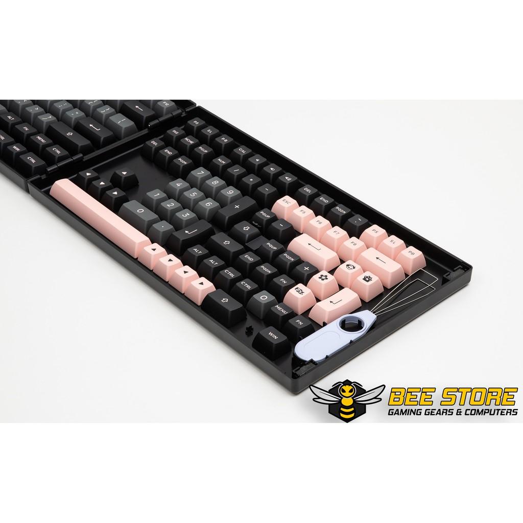 Bộ keycap chính hãng aAKKO - Black Pink (PBT DoubleShot / ASA profile / 158 nút)