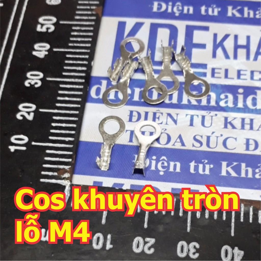 Đầu cos khuyên tròn bấm dây tiếp đất….lỗ 4.2mm vặn ốc M4 bấm dây 0.5-1.5mm2  kde5030