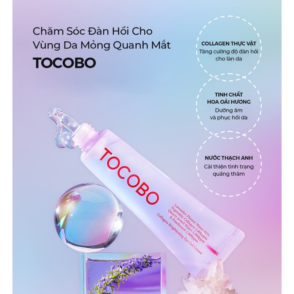 Gel Dưỡng Da Mắt Săn Chắc Sáng Da - Tocobo Collagen Brightening Eye Gel Cream 30ml