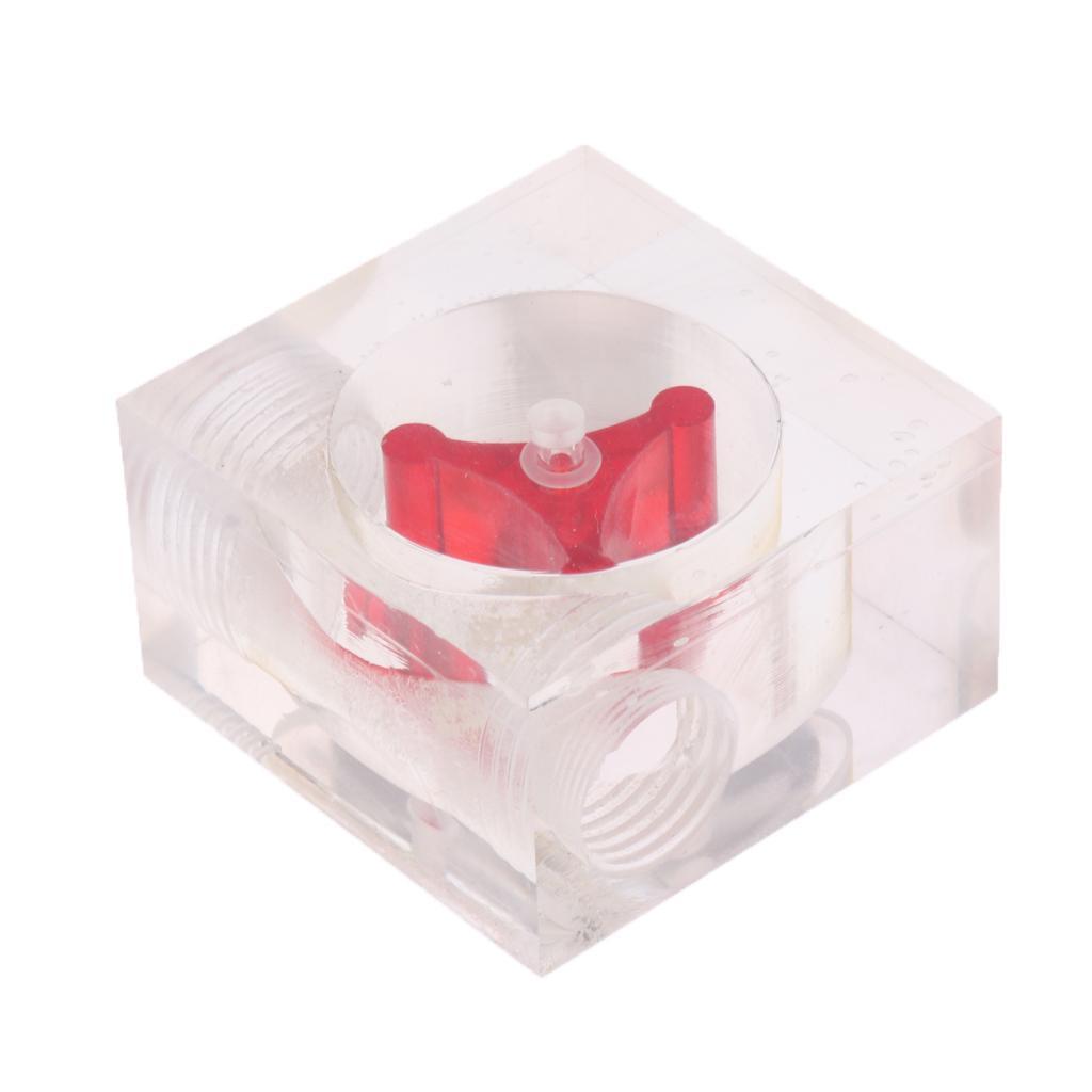 Acrylic flow Meter Indicator G1/4 Threaded For Liquid Water Cooling 2Ways