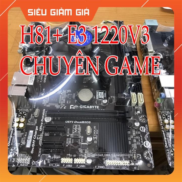 Main H81+ CPU E3 1220v3 + Ram 8g + Tặng FAN BOX