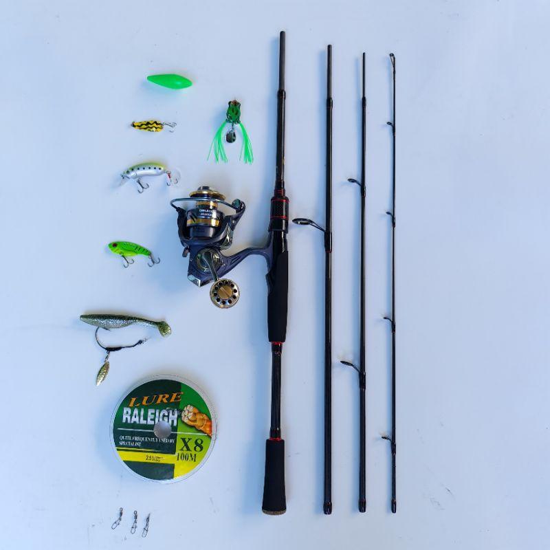 Bộ cần lure 4 khúc noeby k4 kèm phụ kiện như hình