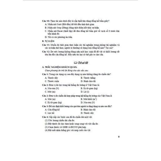 Sách - Đề Kiểm Tra Khoa Học Tự Nhiên Lớp 6 - Dùng Kèm SGK Kết Nối Tri Thức Với Cuộc Sống - Hồng Ân