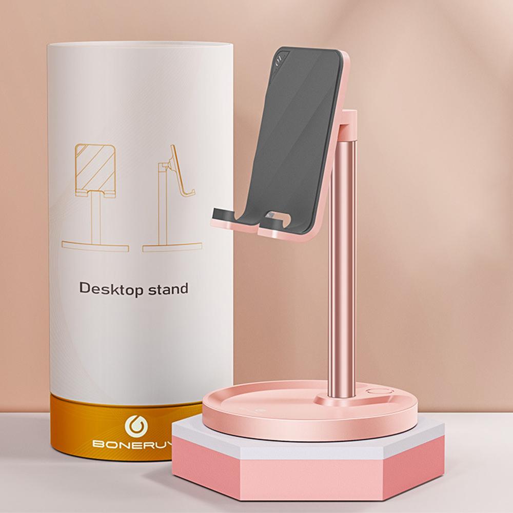 Giá đỡ điện thoại lười có thể nâng được dành cho Phát trực tiếp / Khóa học trực tuyến / Giải trí tương thích với máy tính bảng điện thoại di động - Màu hồng