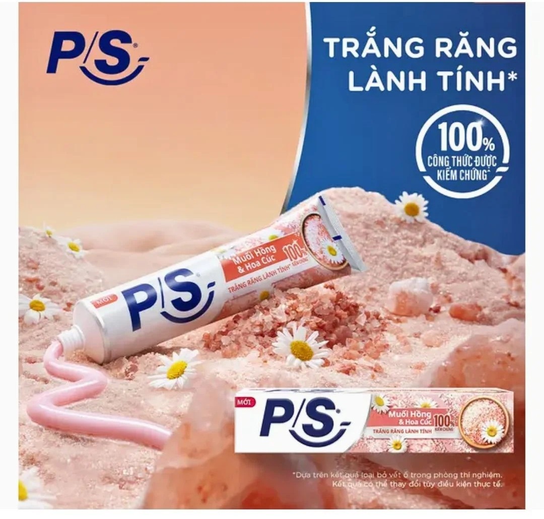 Combo 3 P/S Kem đánh răng Muối Hồng & Hoa Cúc 180g