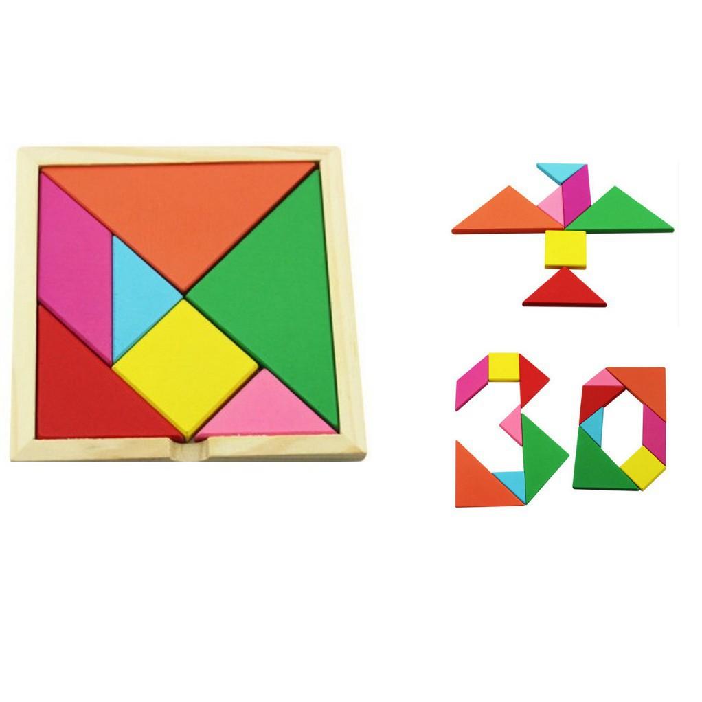 Bộ ghép trò chơi trí uẩn tangram cho bé phát triển trí tuệ