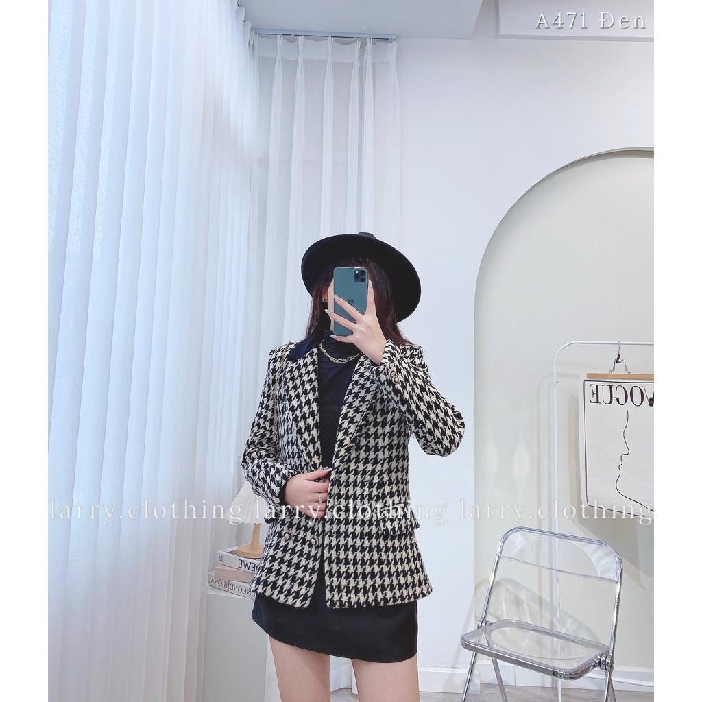 Áo Khoác Dạ Tweed A471 Thiết Kế Form Dáng Siêu Sang by Larry Clothing