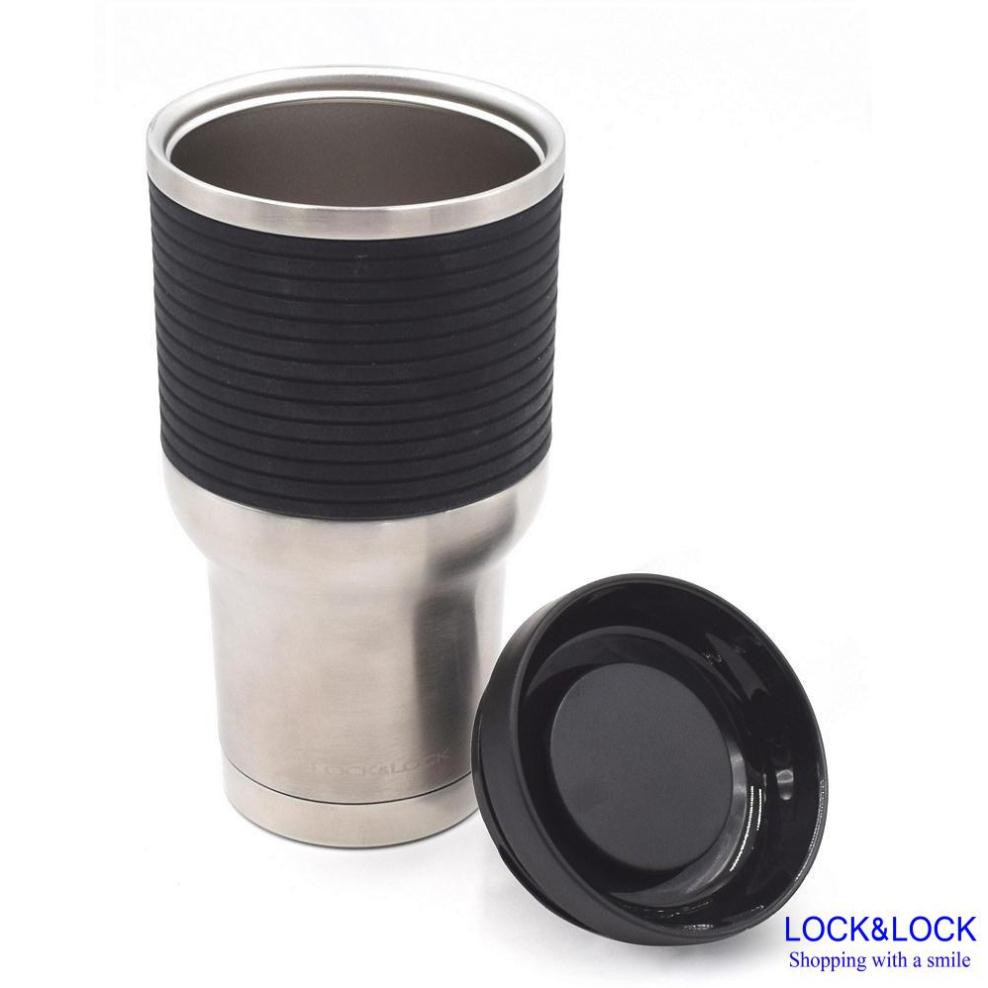 Bình Giữ Nhiệt Bằng Thép Không Gỉ LOCK&amp;LOCK Cylinder Tumbler LHC4143 390ml - Màu Bạc