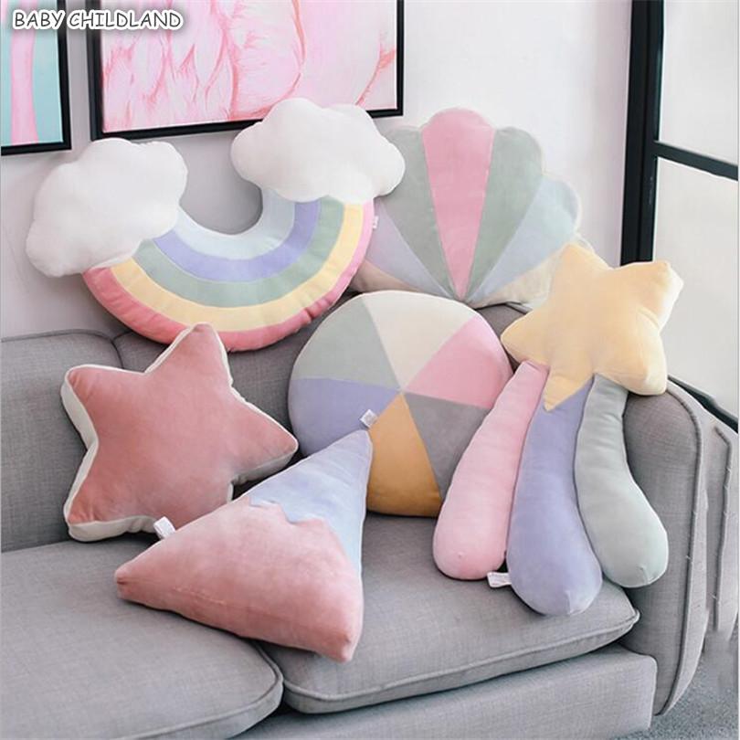 Bé Trang Trí Phòng Trẻ Em Gối Cho Bé Đồ Chơi Búp Bê Rainbow Đám Mây Thái Ghế Sofa Đệm Gối Sang Trọng Đồ Chơi Trẻ Em Trang Trí Phòng