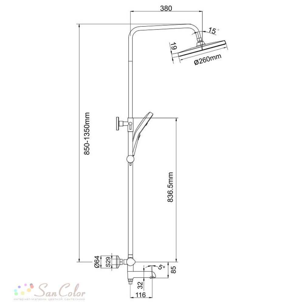 SEN CÂY NHIỆT ĐỘ PHỦ SỨ NHẬP KHẨU NGA GAPPO G2403-58 - HÀNG CHÍNH HÃNG