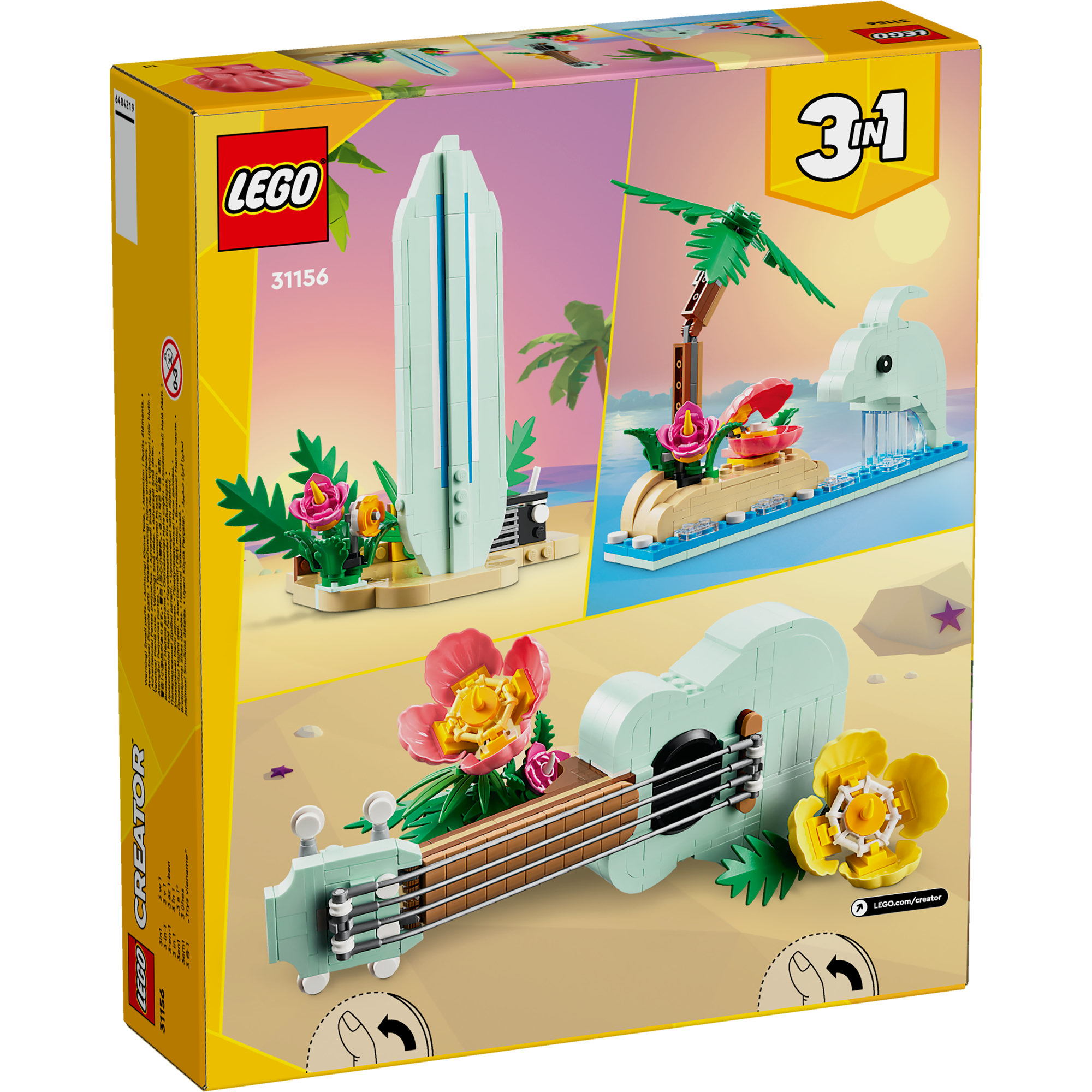 LEGO CREATOR 31156 Đồ chơi lắp ráp Đàn nhiệt đới Ukulele (387 chi tiết)