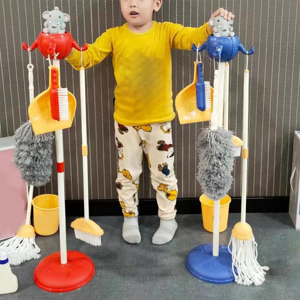 Detachable Kid Play Pretend Play Housekeeping Cleaning Set Pretend Play Cleaning Tools for Kids Boys Girls