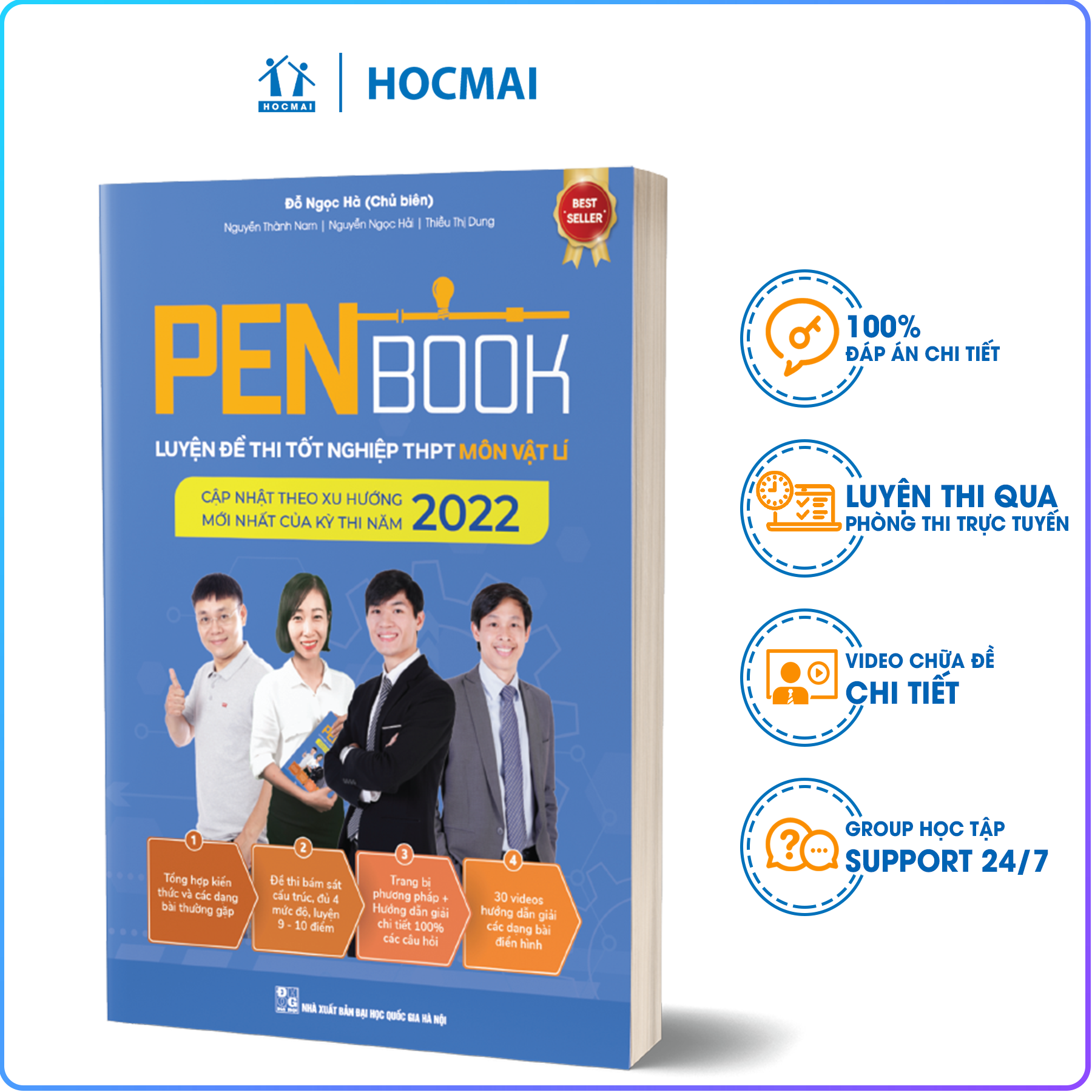 Combo khối C1- PENBOOK Luyện đề thi Tốt nghiệp THPT - Bộ 3 môn Toán, Văn, Lí