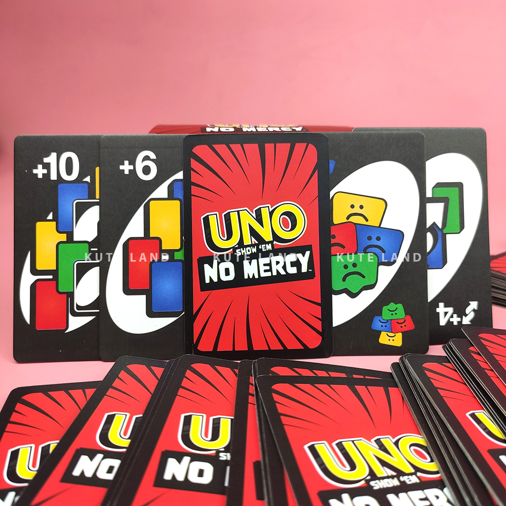 Bộ bài Uno No Mercy 165 thẻ bài cuộc chơi nâng cấp +10 luật chơi khắc nghiệt trò chơi thẻ bài Board Game Việt 