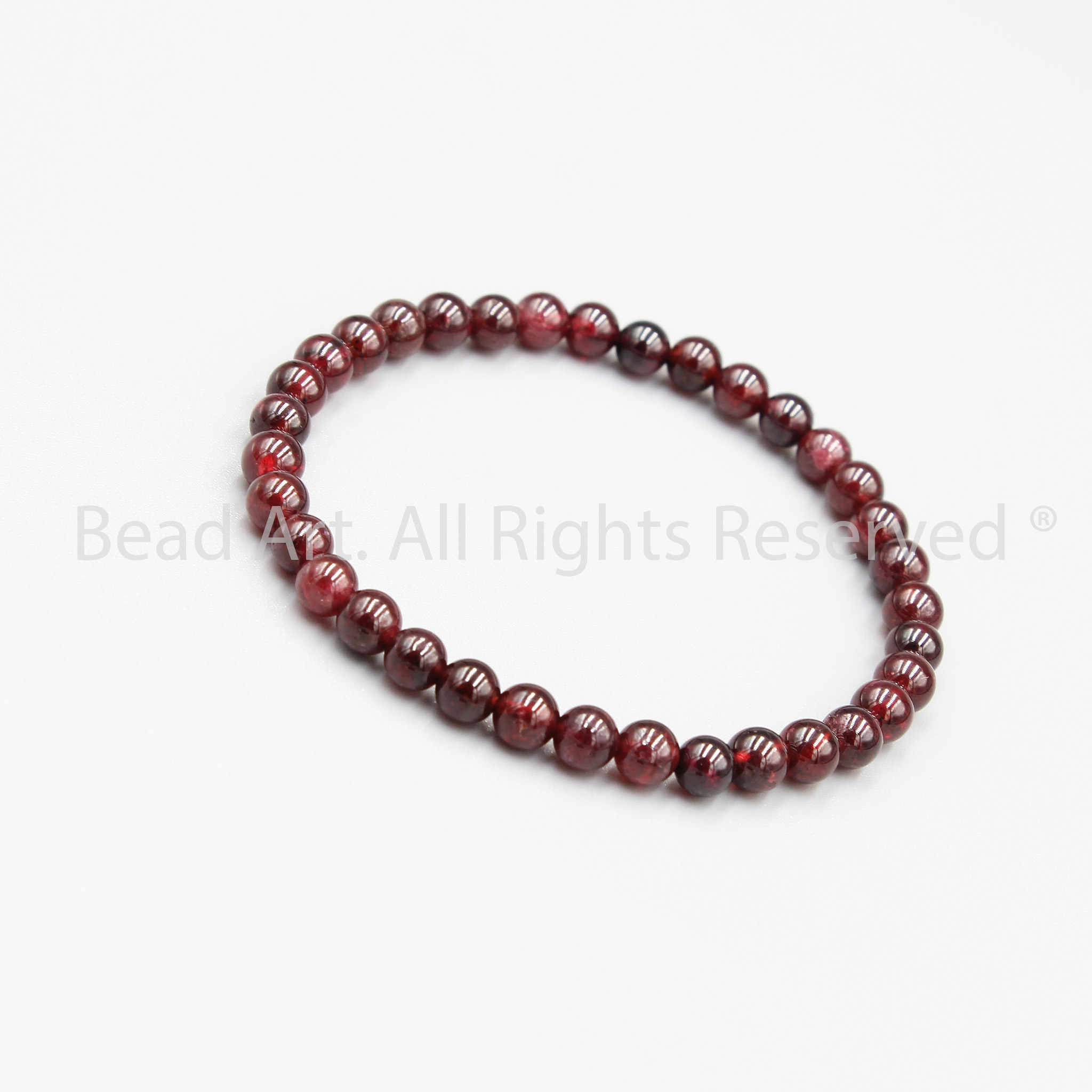 Vòng Tay 3.6-4MM Đá Garnet, Hồng Ngọc Lựu Tự Nhiên, Hoả, Thổ, Vòng Tay Phong Thuỷ, Chuỗi Hạt - Bead Art