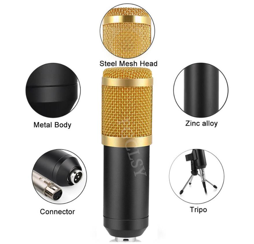 BM800 Condenser Microphone for Computer Studio Recording Professional Bm 800 Microphone with Shock Mount Karaoke Microphones Mic