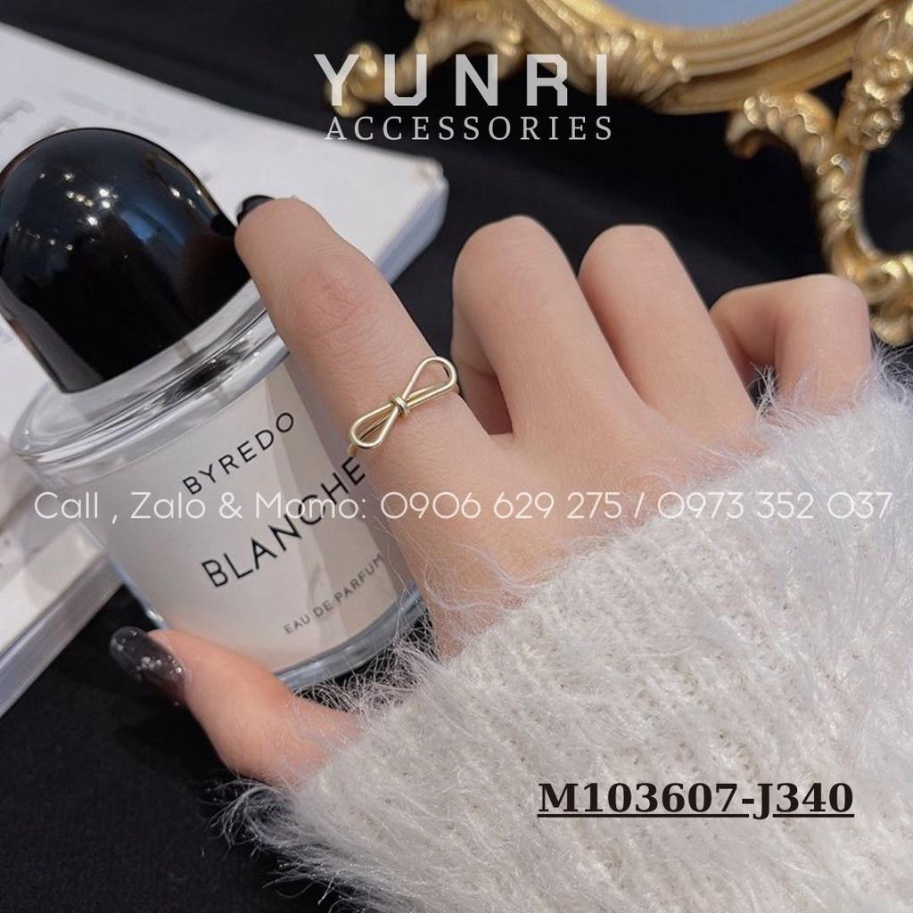 Nhẫn mạ vàng kiểu nơ đơn giản thanh lịch YUNRI ACCESSORIES