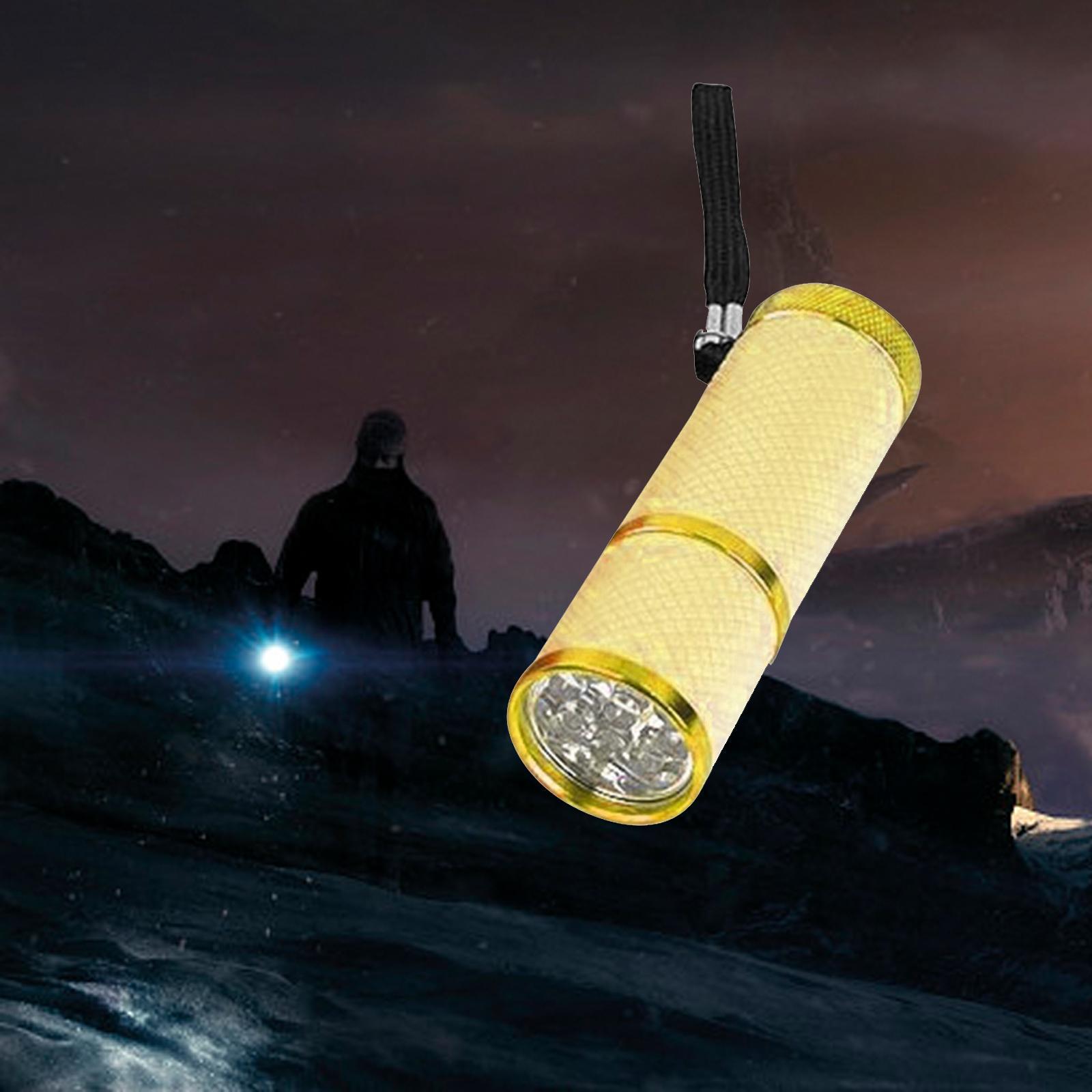 Portable Handheld flashlights 9 LED Aluminum Diameter 2.5cm Length 9cm