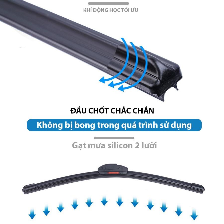 Gạt Mưa Silicone Lưỡi Kép Thế Hệ Mới - Siêu Sạch