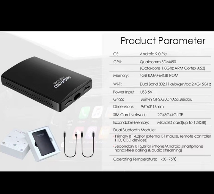 AndroidBox Ai Thế Hệ Mới Nhất dành cho xe ô tô. Android Chip 8 nhân, ram 4G, rom 64G PLC-S21E