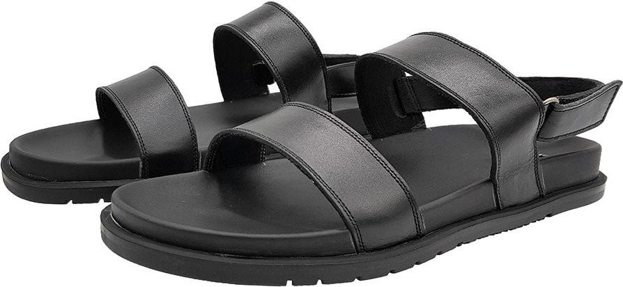 Giày Sandals Nam Quai Hậu Da Bò Thật Cực Mềm, Dáng Đơn Giản Lịch Sự, Dễ Phối Đồ DE2516 (Đen)