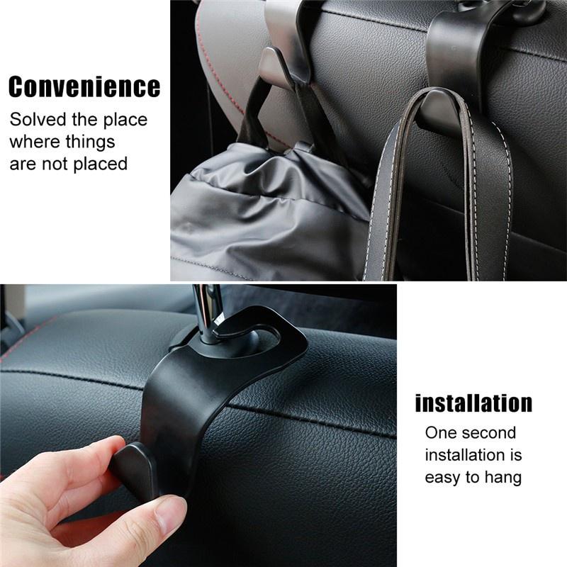 Set 4 Móc Treo Đồ Gắn Lưng Ghế Xe Hơi Tiện Dụng