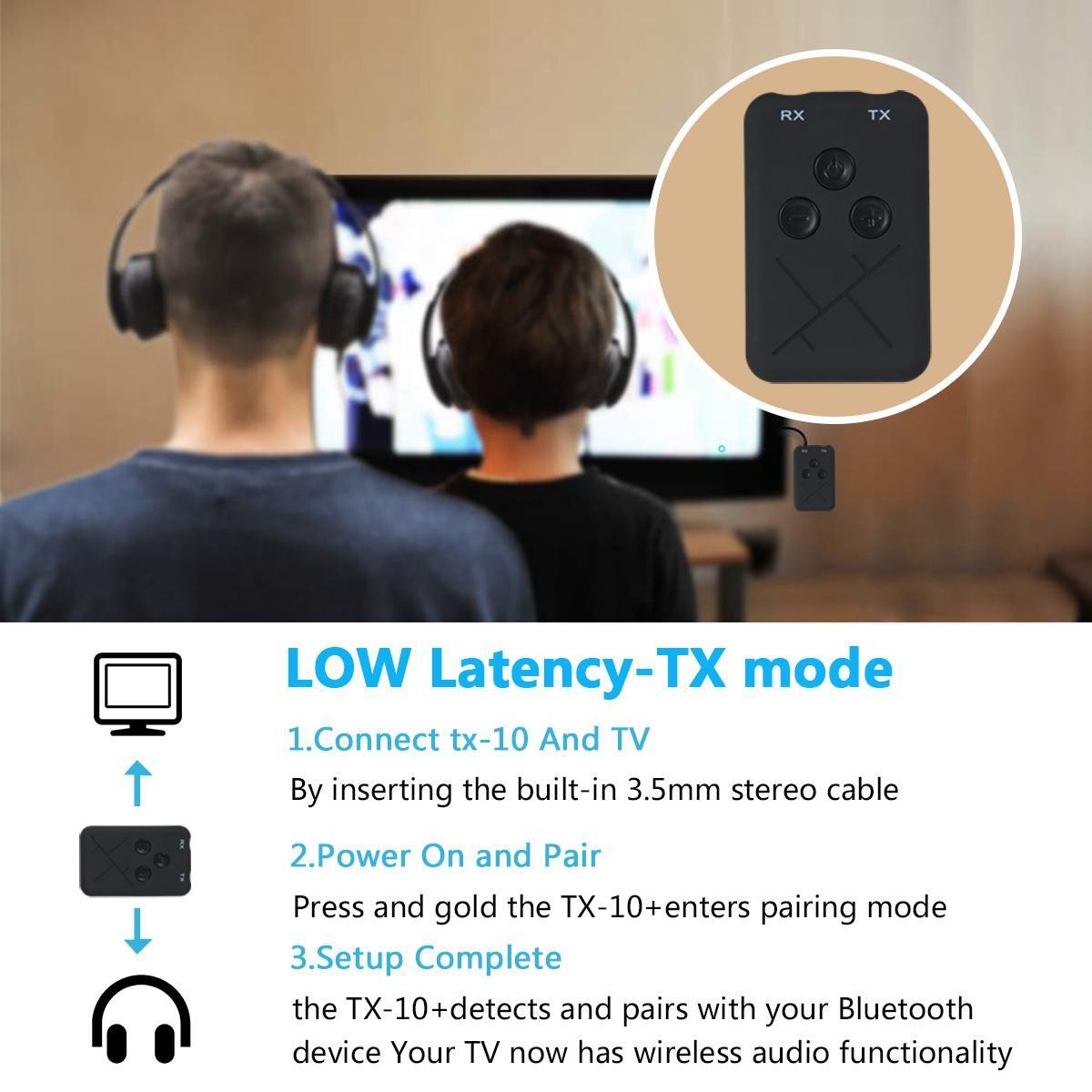 Bộ Thu Phát Âm Thanh Bluetooth 4.2 Bluetooth Receiver and Bluetooth Transmiter - Bluetooth TX10 - Hàng Nhập Khẩu