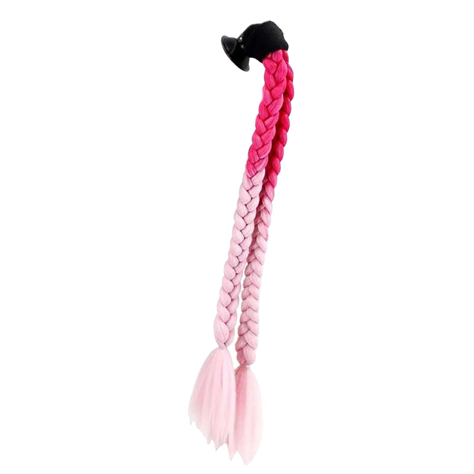 Braids Ponytail, Gradient Ramp Curly Wig Hair for Women Men