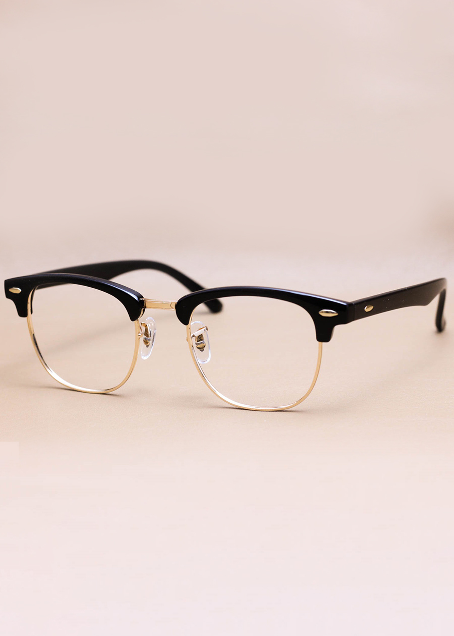 Kính gọng nửa viền Clubmaster unisex cao cấp