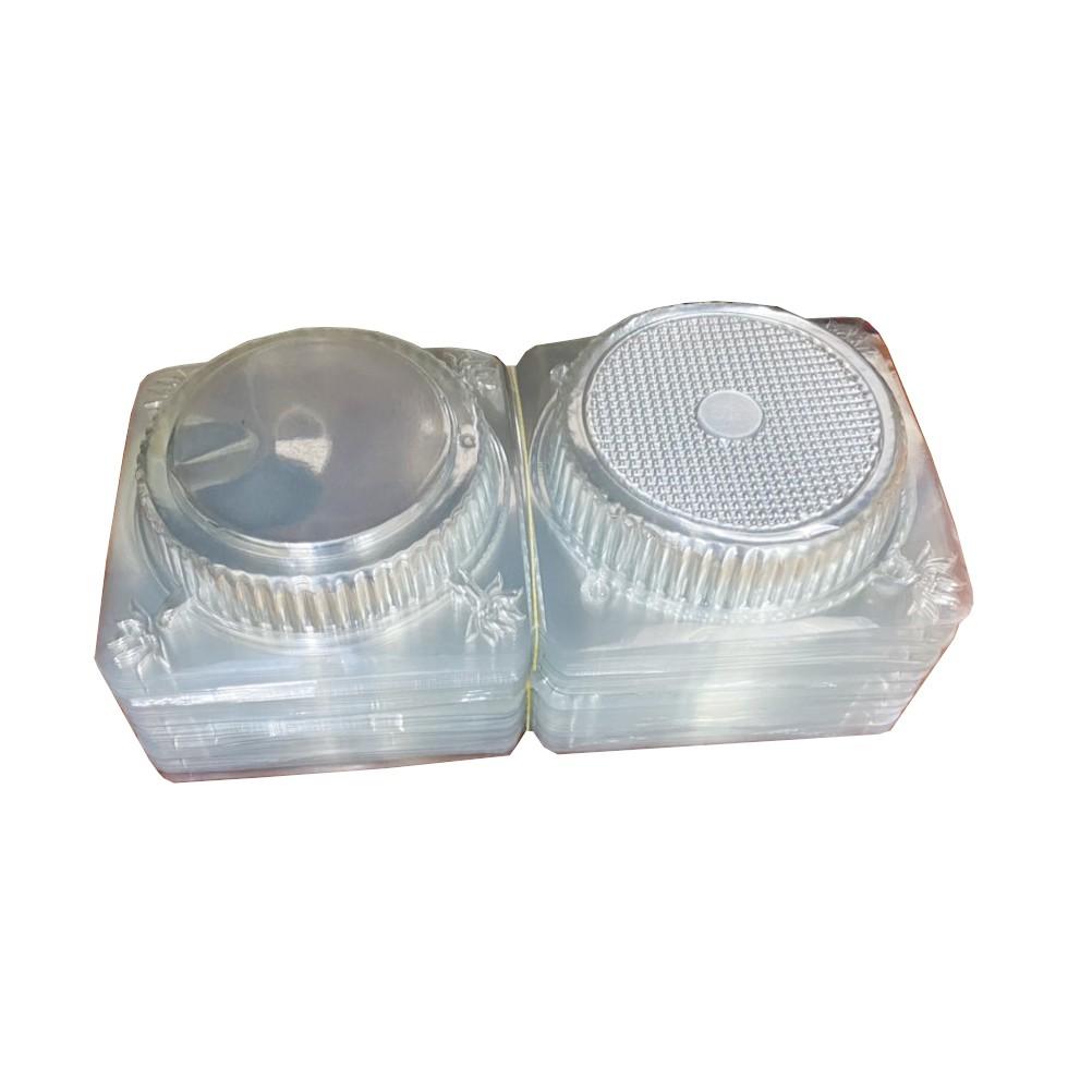 Bộ 50 hộp nhựa tròn đựng bánh bông lan 20cm