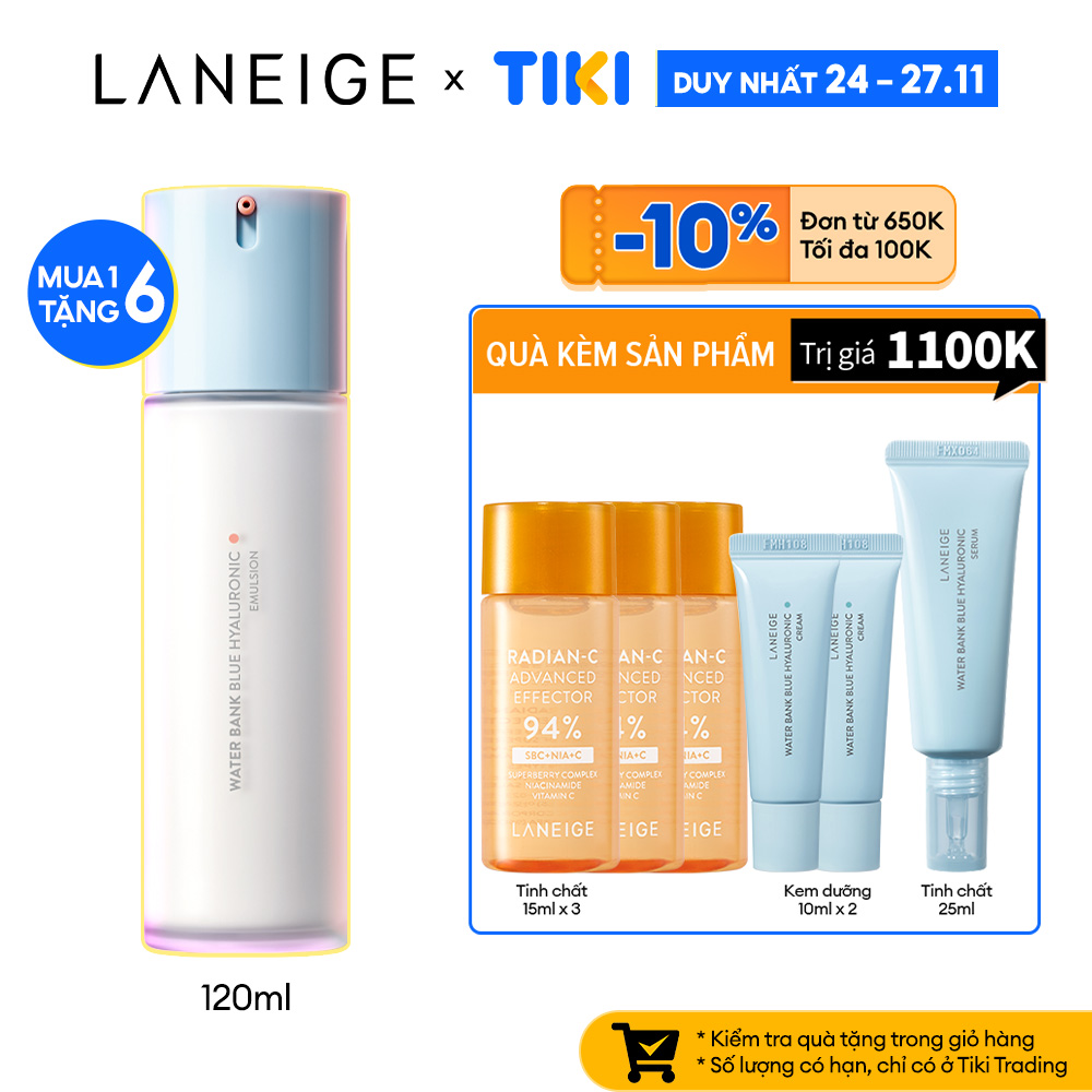 Sữa Dưỡng Dành Cho Da Thường Và Da Khô Laneige Water Bank Blue HA Emulsion Dry 120ml