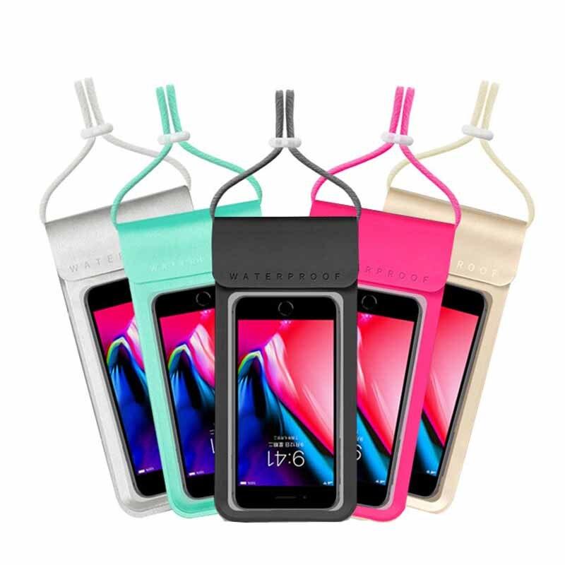 3.5-6.2Inch Phone Floating Airbag Swimming Bag Waterproof Mobile Phone Pouch Case For Swim Diving Surfing Beach