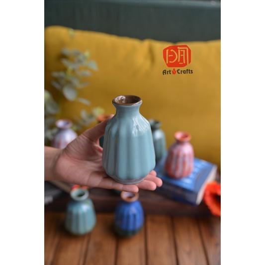 Lọ hoa mini để bàn siêu cute, sứ Bát Tràng. Trang trí kệ treo tường, bàn làm việc, bàn cafe, bàn trà bh7