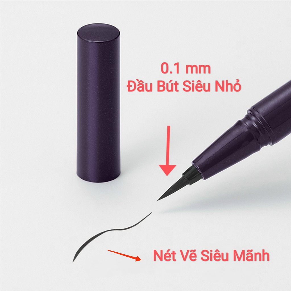 Bút Kẻ Mắt Nước Siêu Chống Trôi Kissme Heroine Make Smooth Liquid Eyeliner Super Keep Nét Siêu Sắc Mãnh 0.1g (Màu Nâu Đen)