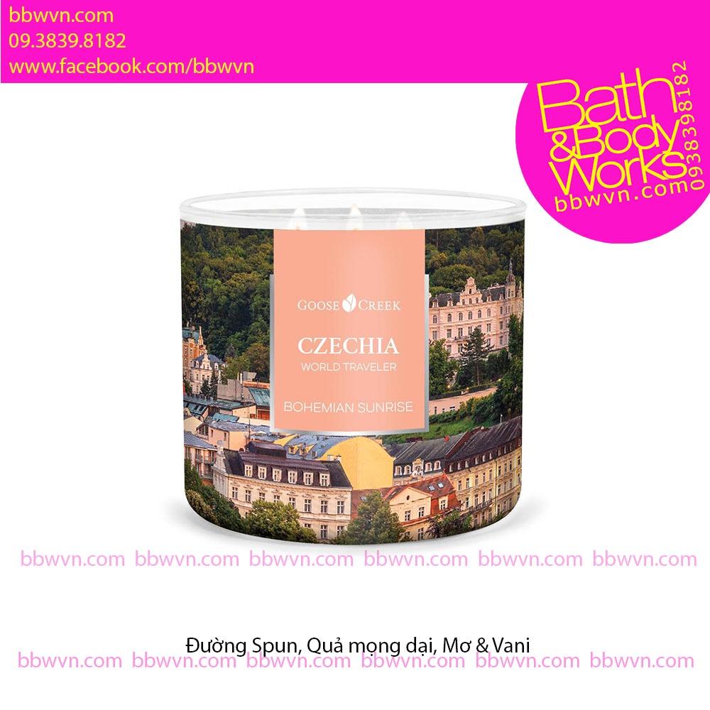 Nến thơm Goose Creek CZECHIA Bohemian Sunrise bộ WORLD TRAVELER CANDLES